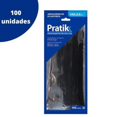 Imagem de Cinta Plástica Abraçadeira Pratik Nylon Diversos Tamanhos 100 unidades