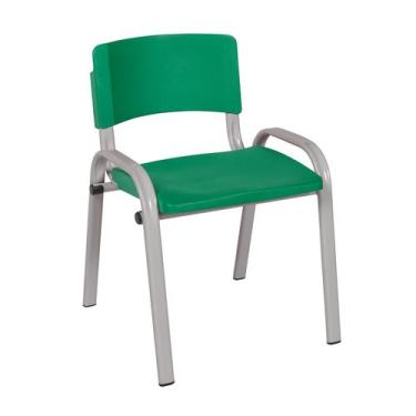 Imagem de Cadeira Infantil Iso Base Cinza Para Atividades Didáticas Creche Escol