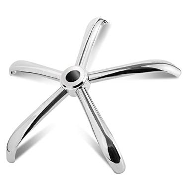 Imagem de Mastery Mart Substituição de base de cadeira de escritório, 71 cm resistente (1,134 kg) perna de metal, reforçada para reparar, parte inferior de cadeira giratória para jogos com rodízio universal e