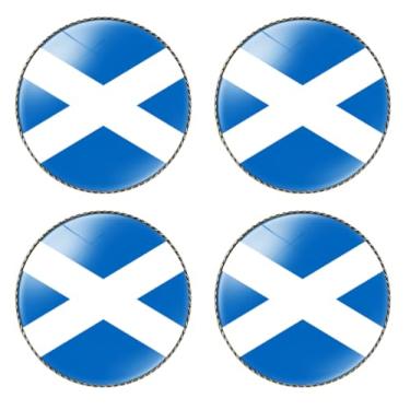 Imagem de HSQCEZ 4 pçs broche de bandeira da Escócia redondo 2,5 cm, alfinetes de lapela emblema de lembrança para chapéu roupas mochila, acessórios de broche de bandeira escocesa, lembrancinhas de festa,