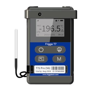 Imagem de Frigga Monitor De Temperatura E Umidade T72 Pro 4G/5G Com Sensor Externo Ultrabaixo, Registrador De Dados De Temperatura Reutilizável Em Tempo Real, Gravador De Temperatura Digital Remoto, Recarreg