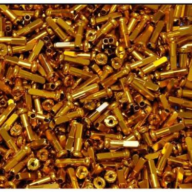 Imagem de Nipple Mob Bikes 16mm 36 Peças Dourado em Alumínio 7075 .