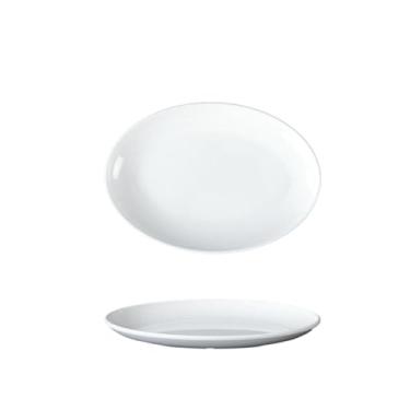 Imagem de Prato de restaurante retangular branco, prato anti-queda de porcelana de fast food comercial -7111