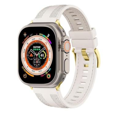 Imagem de FAGWIG Pulseira esportiva trançada de nylon de silicone compatível com Apple Watch séries 10, 9, 8, 7, 6, 5, 4, 3, 2 e 1, Ultra, 2 mulheres, para Apple Watch de 49 mm, 46 mm, 45 mm, 44 mm, 42 mm, 41