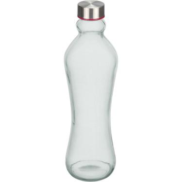 Imagem de GARRAFA ÁGUA SUCO LEITE HOME&CO VIDRO 950ml 31x9x9cm TRANSPARENTE COM TAMPA