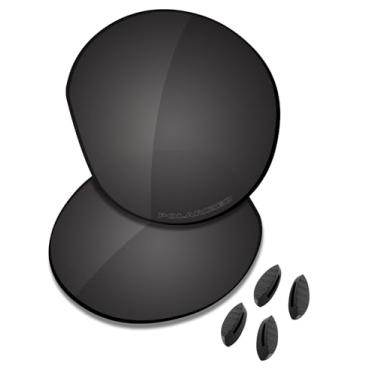 Imagem de SAUCER Lentes de reposição premium e protetores de nariz para óculos de sol Oakley Clifden OO9440 High Defense - preto carbono polarizado