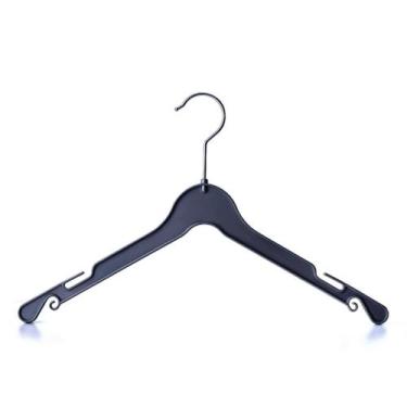 Imagem de Cabide blusa Adulto 42,2 cm  1013 - IOPLAST, Preto, 100 peças