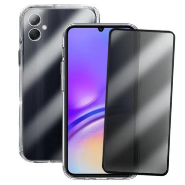 Imagem de Kit Proteção Compatível Samsung Galaxy A05 Capinha Transparente Space + Película 3D Privacidade Anti Espião