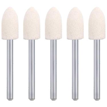 Imagem de Kit 5 Ponta Montada Feltro 8Mm Cônica Haste 3Mm Polimento