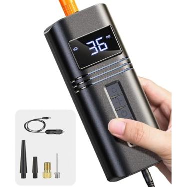 Imagem de Compressor de ar portátil para pneu [38L/min inflar super rápido] RYSEAB 12V DC bomba de ar para pneus de carro [potente e pequeno] bomba de pneu de carro com luz LED compressor de ar portátil pneus de carro para moto e bicicleta