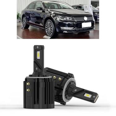 Imagem de KITOCARTOP Lâmpada de farol de LED farol baixo 72W 7200LM 6000K Apto para Volkswagen Passat/Golf/Tiguan/Golf GTI/Touran Plug and Play 2012-2018 lâmpadas de farol LED preto fácil instalação