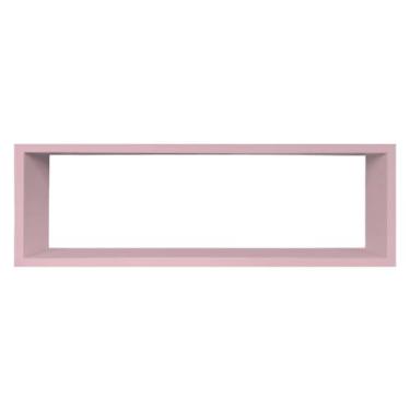 Imagem de Nicho Decorativo Colorido em Mdf Laqueado para Parede - 30x60x12cm Cor:Rosa Chá;Tamanho:30X60X12 CM