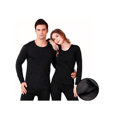 Imagem de Kit 2 blusa térmica peluciada flanelada plus size até manequim 56 cami