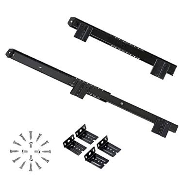 Imagem de Caminhos de prateleira de teclado - 2 peças de suporte de teclado deslizante, adequado para mesas de escritório e mesas de computador, com acessórios de extensão, longo tempo de uso, corredores de