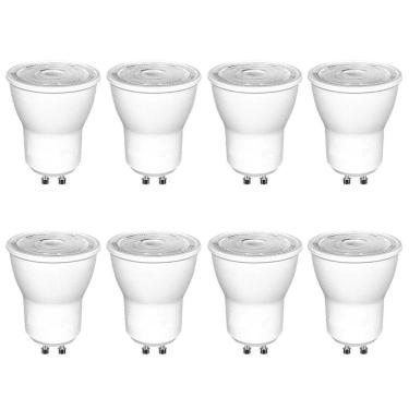 Imagem de Kit 8 Lampada Led 3W Branco Quente Mini Dicroica Mr11 Gu10