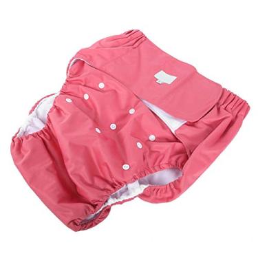 Imagem de Fralda para incontinência, fralda para adultos, lavável, reutilizável, altamente absorvente para mulheres, homens, pacientes (705 rosa vermelho)