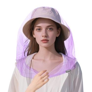 Imagem de Mosquiteiro extragrande, 106 x 63 cm, rede de mosquiteiro ultra grande, rede de malha para rosto e pescoço, serve para todos os chapéus para acampamento ao ar livre, caminhadas, pesca, jardinagem e