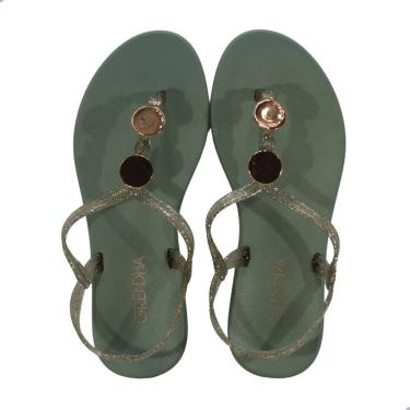 Imagem de Sandália Feminina Rasteira Grendha Acordes Verde Salvia