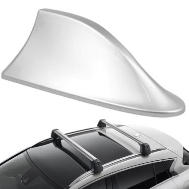 Imagem de Antena de barbatana de tubarão, capa de antena de barbatana de tubarão de carro, ABS autoadesivo, sem perfuração, com painel interno para sinais, 7 x 3 x 2, spoilers decorativos de substituição para