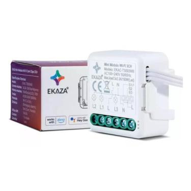 Imagem de Mini Módulo Embutir c/ Clipe Wifi + BLE 3 Canais EKAZA Automatização 1