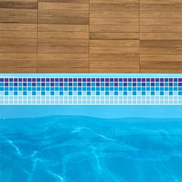 Imagem de Adesivos Faixa Borda Piscina Quadrado 100x25cm fx017 12und - lene ades