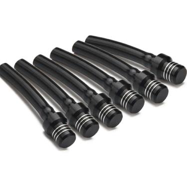 Imagem de YSMOTO 6 peças de tampa de gás combustível para motocicleta, respiro de tubo de ventilação para todos os tipos de motocicletas, quadriciclos, off-road, preto místico