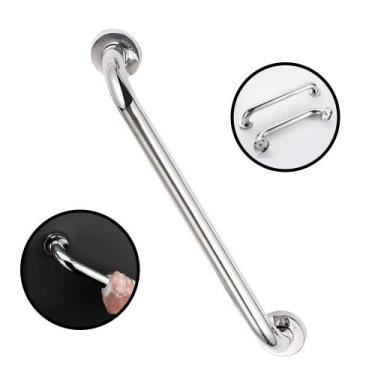 Imagem de Barra Alça Apoio Corrimão Banheiro Inox 40cm Top Alta Qualidade Inox S