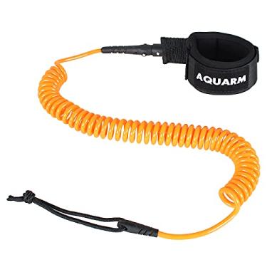 Imagem de AQUARM Coleira SUP de 3,8 m enrolada para prancha de stand up paddle correia de tornozelo