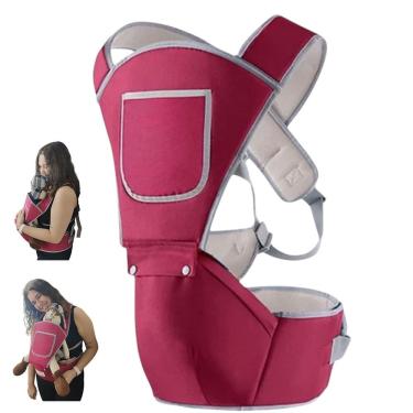 Imagem de Canguru Carregador Criança Bebe Suporte Passeio Viagem Alça Ajustavel Ergonomica Macio Resistente Confortavel Segurança Praticidade