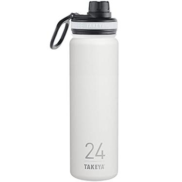 Imagem de Takeya White Originals Garrafa de água de aço inoxidável isolada a vácuo, 700 ml