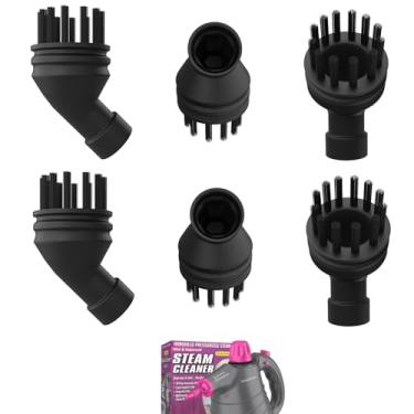 Imagem de Vykyntow Pacote com 6 escovas de acessórios de limpeza a vapor compatíveis com limpador a vapor portátil pressurizado Steamfusionem-309/Whl-622, acessórios de substituição de limpador a vapor, peças