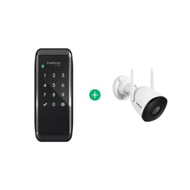 Imagem de Kit Fechadura FD 1000 + Câmera Inteligente IM5 SC Intelbras