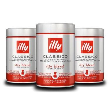 Imagem de Café Illy Clássico Torrado E Moído Kit 3 Latas 250G - Illy café