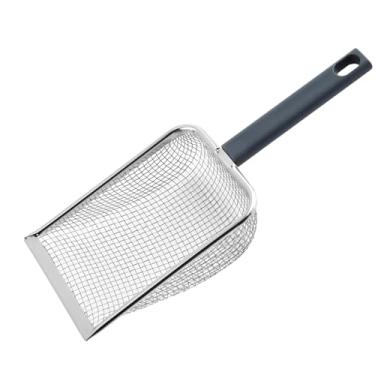 Imagem de Fenteer Pequena malha de aço inoxidável para gatos, peneira para animais de estimação, limpador de répteis, 8 Malhas