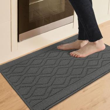 Imagem de COSY HOMEER - Tapetes e tapetes de cozinha 50,8 cm x 76,2 cm tapetes de cozinha antiderrapantes para piso absorvente tapete de cozinha lavável tapete de cozinha para tapete de pia, tapete de entrada