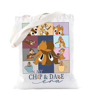 Imagem de TSOTMO Bolsa de viagem para fãs de desenho animado Chip Dale Gift Chipmunks Gift In My Chip Dale Era Tour, Bolsa com lascas, One Size, Sacola