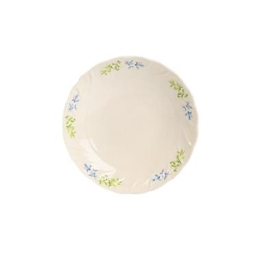 Imagem de Pratos franceses minimalistas para casa, utensílios de mesa de cerâmica frescos e fofos - prato profundo de 21 cm branco leite