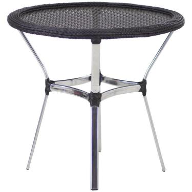 Imagem de Mesa Ascoli Em Alumínio Com O Tampo Tramado Para Cozinha, Edícula, Jardim E Piscina Tabaco