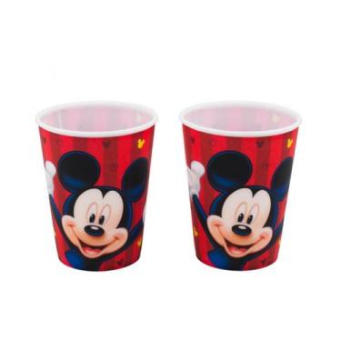 Imagem de Copos Mickey Disney 400ml  Kit com 2 Unidades