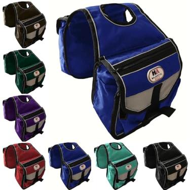 Imagem de Majestic Ally Bolsa Horn, Bolsos Acolchoados E Refletivos De Nylon, Duas Garrafas Água, Bolso Para Câmera/Celular, (Azul Royal)