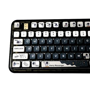 Imagem de daixiahu Keycaps De Pudim Pbt, Conjunto Teclas Sublimação Com Tema Astronauta E 117 Teclas, Personalizados Perfil Asa Para Teclado Mecânico Cherry Gateron Mx Switch