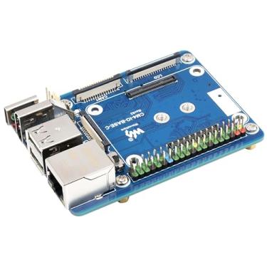 Imagem de waveshare Placa Base Cm4 (Versão C Avançada) Para Módulo De Computação 4, Com Conector Gpio 40 Pinos Raspberry Pi/Portas Câmera Mipi Csi/Porta Tela Lcd/Ventilador/Hdmi/Usb/Conector Gigabit Ethernet