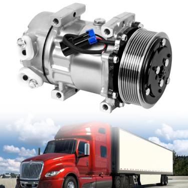 Imagem de Compressor AC 4034409C4 compatível com 2014-2019 International Durastar 4300 4400 4300LP MV607, compressor de ar condicionado substitui 4034409C1 4034409C2 4034409C3 QP1934