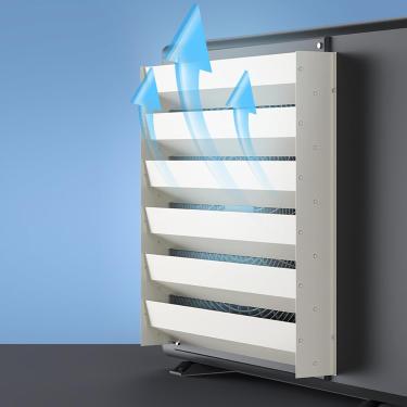 Imagem de Defletor de ar-condicionado de aço galvanizado Tampa da unidade CA, Proteção decorativa de ventilação da ventilação da vedação Crega Anti-Direct Blowing Baffle Wind Guide Tampa, Condensador