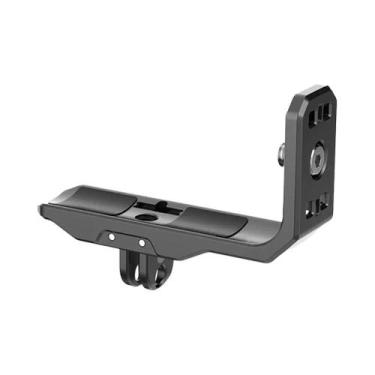 Imagem de Suporte Magnético Preto Em Forma De L De Metal Para Insta360 X4/X3 Ace