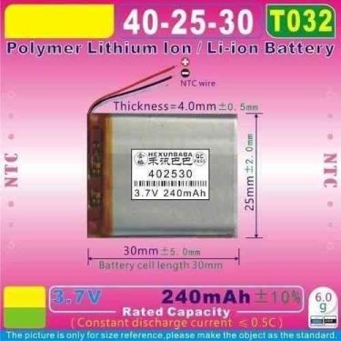 Imagem de Bateria Mp4 APARELHO Gogear  Com 3 Fios Carta - bgb