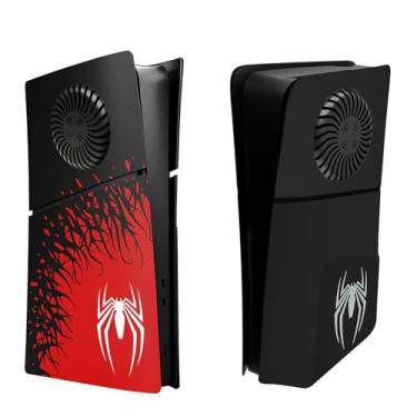 Imagem de Vanknight Placas Frontais De Console, Placa Frontal Spider Compatível Com Ps5 Slim Digital Premium Abs Super Hero Substituição Shell Cover
