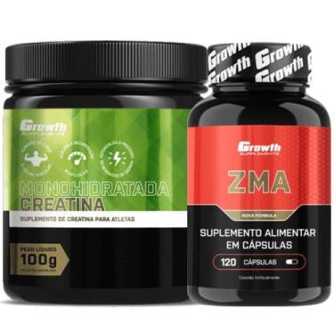 Imagem de Creatina Pura 100g Monohidratada + Zma 120 Caps Growth