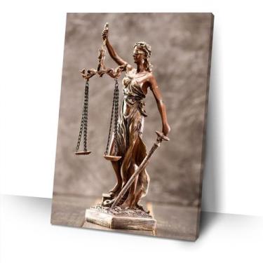 Imagem de Quadro Deusa Justiça Balança Estátua Direito Escritório Sala - IQ Quad