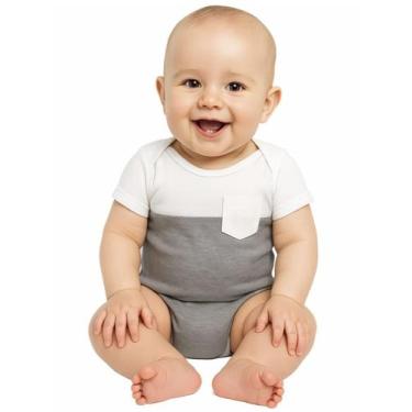 Imagem de Body de Bebê Manga Curta com Bolso - Calupa, 6-9M
